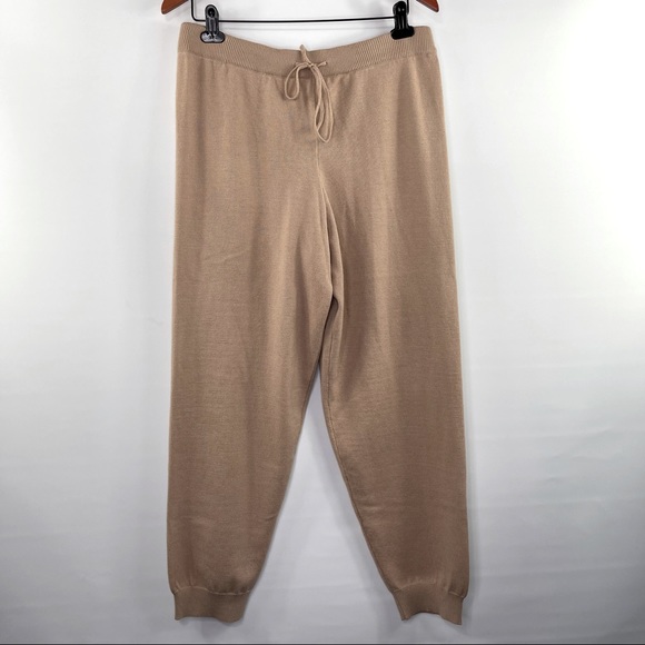 NWT HEARTLOOM Knit Joggers Latte Rio Joggers Large Knit Pants - Picture 2 of 6
